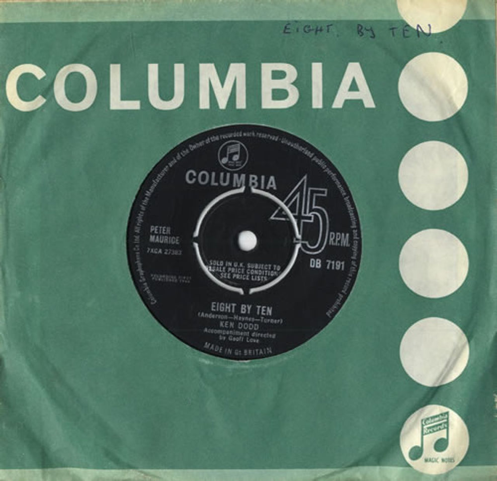 Ken Dodd Eight By Ten UK 7" vinyl single (7 inch record / 45) DB7191