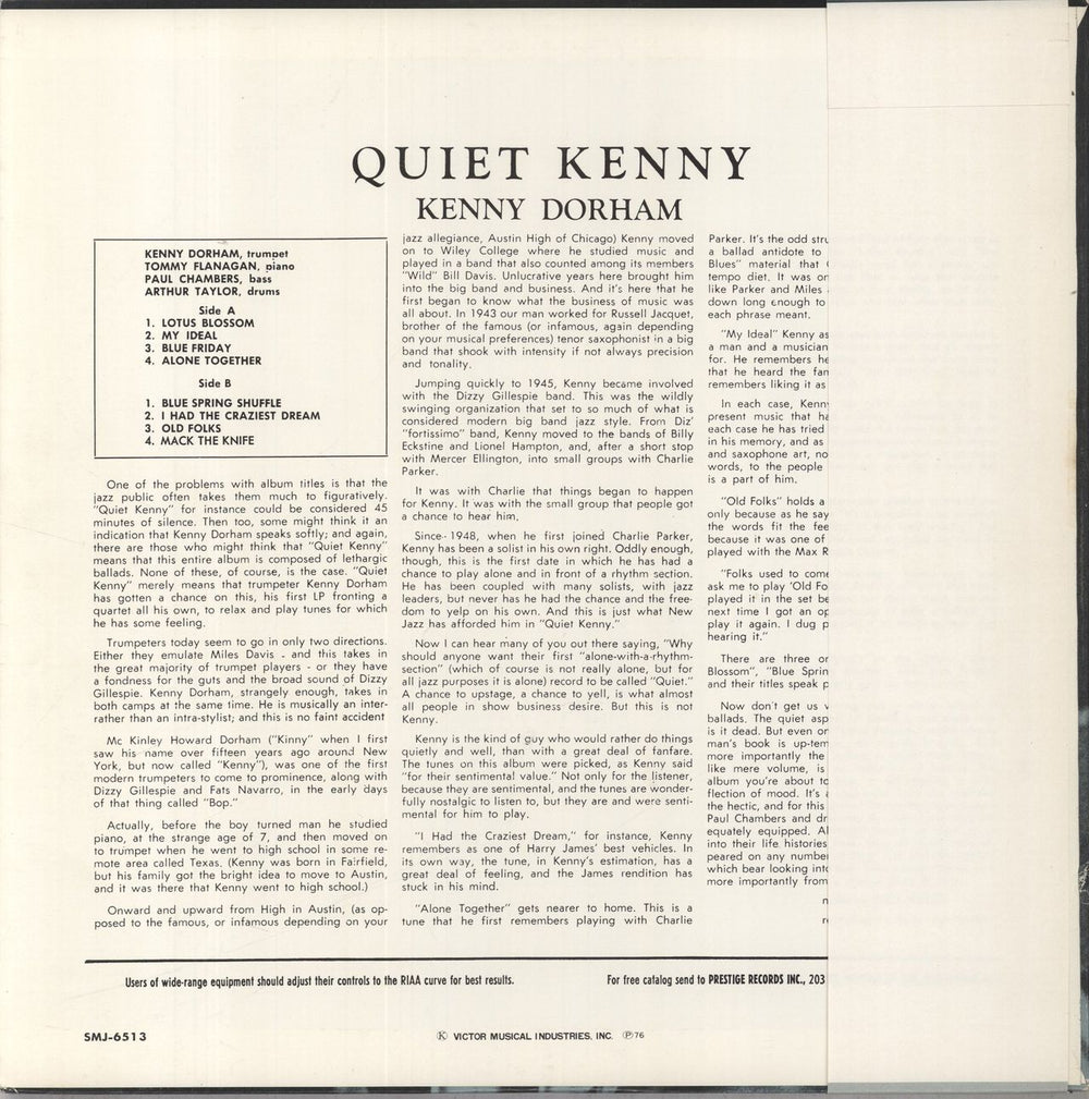 Kenny Dorham Quiet Kenny + obi Japanese vinyl LP album (LP record) KDALPQU842413