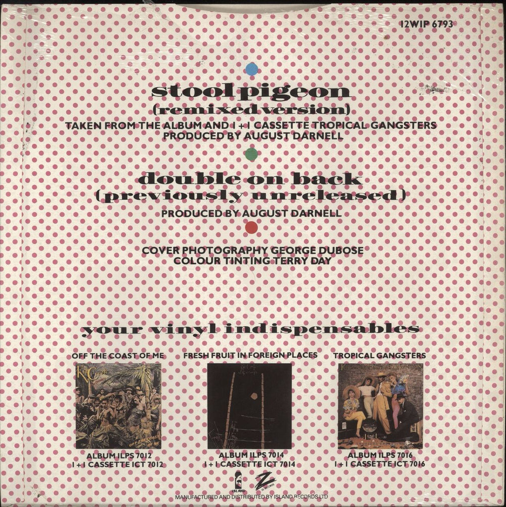 Kid Creole & The Coconuts Stool Pigeon - Shrink UK 12" vinyl single (12 inch record / Maxi-single)