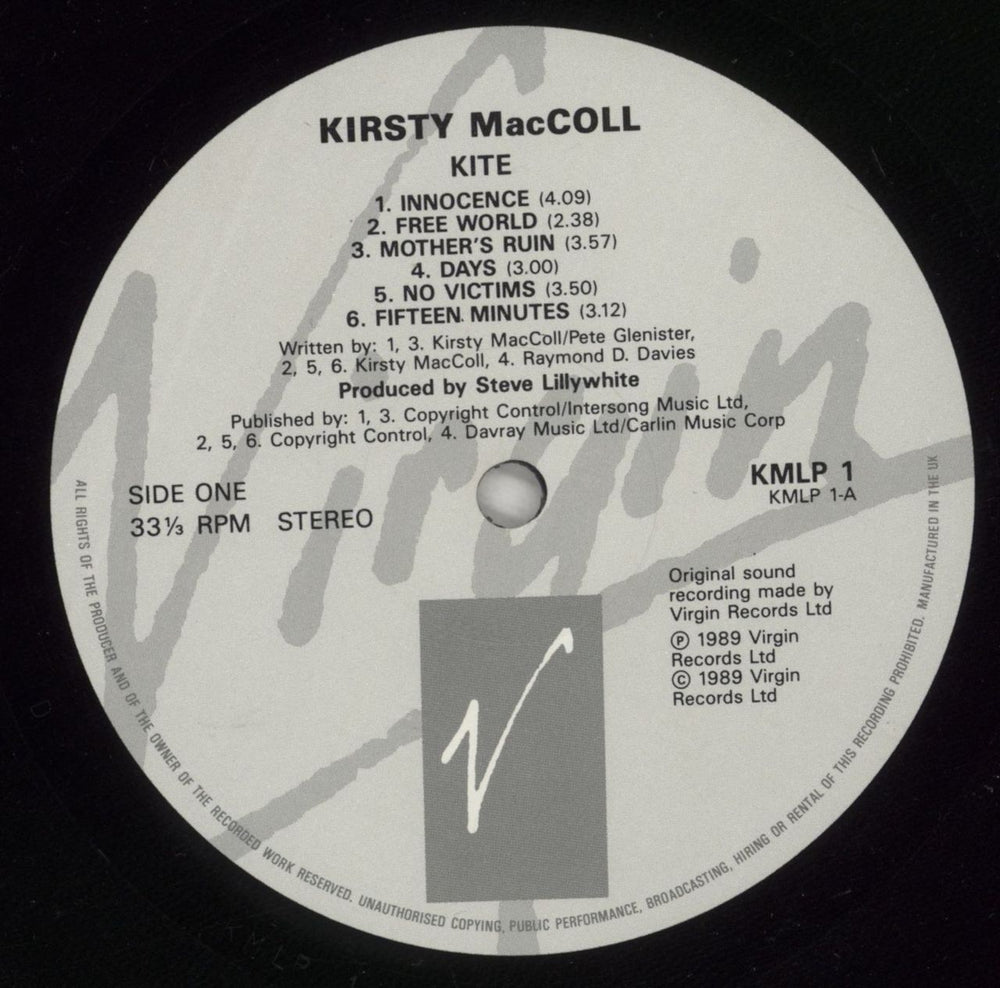 Kirsty MacColl Kite UK vinyl LP album (LP record) KIRLPKI398790