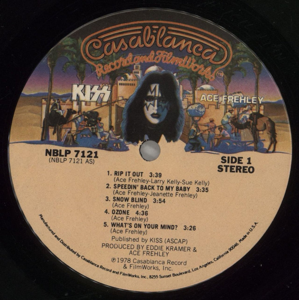 Kiss Ace Frehley - VG US vinyl LP album (LP record) KISLPAC878106