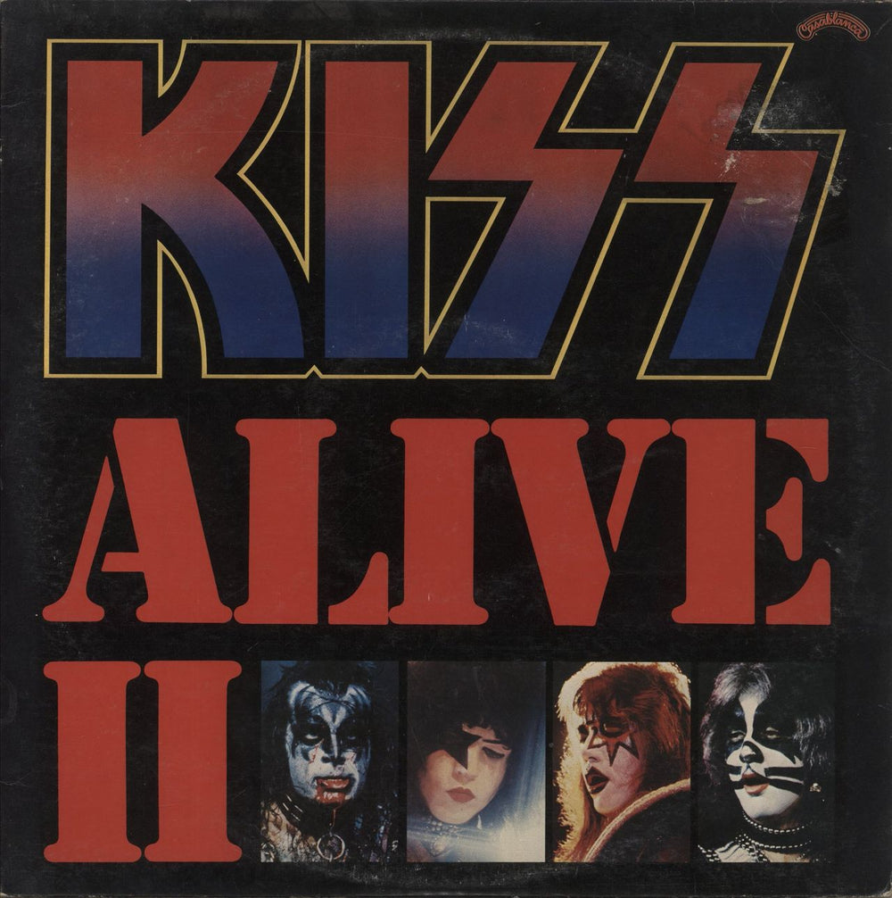Kiss Alive II + Booklet + Tattoos - EX UK 2-LP vinyl record set (Double LP Album) CALD5004
