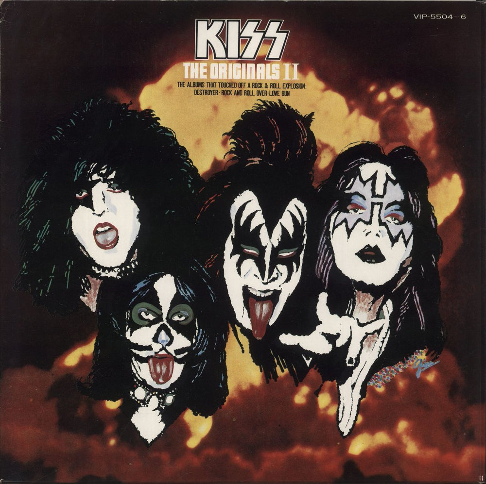 Kiss The Originals II + 2 Booklets & Mask - wol/woc Japanese 3-LP vinyl record set (Triple LP Album) VIP-5504~6