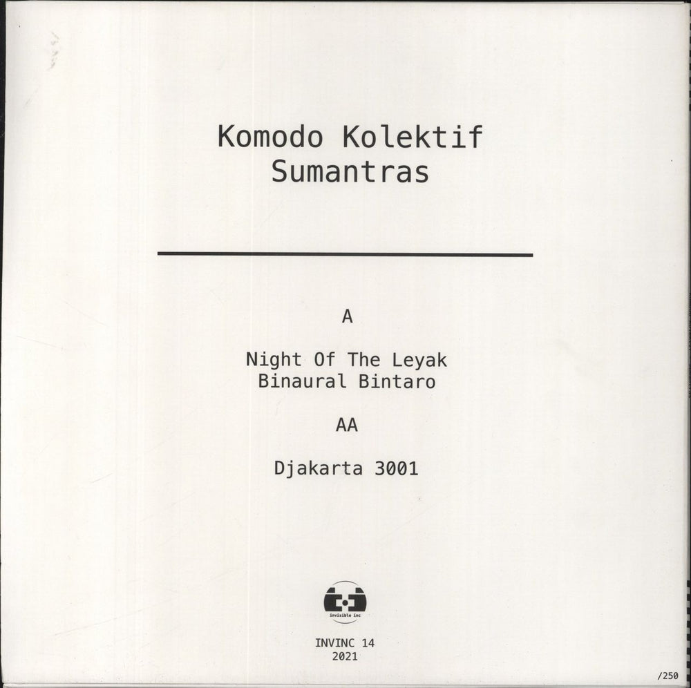 Komodo Kolektif Sumantras UK 12" vinyl single (12 inch record / Maxi-single)