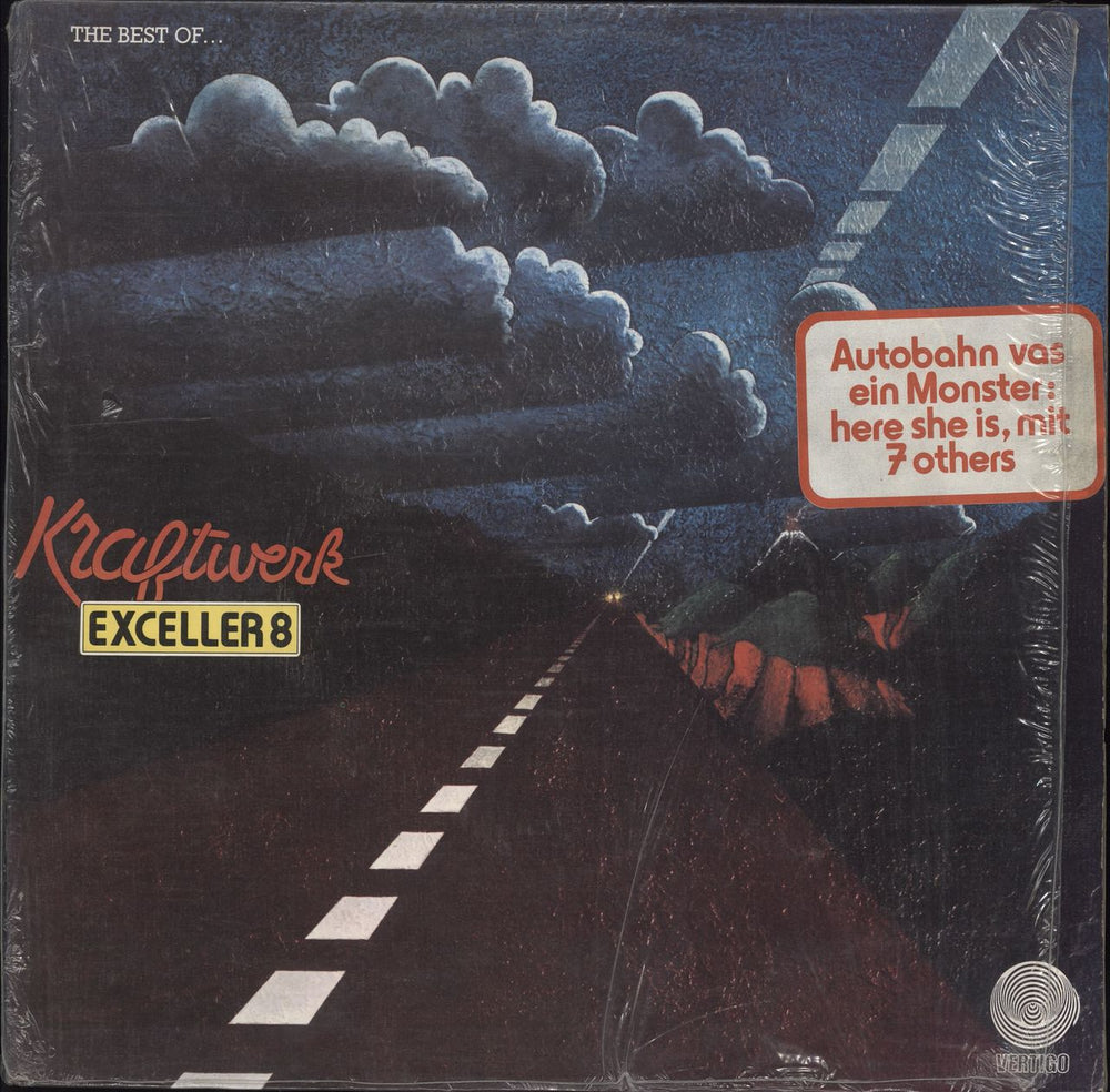 Kraftwerk Exceller 8 - Stickered UK vinyl LP album (LP record) 6360629