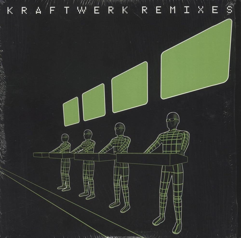 Kraftwerk Remixes - Shrink - Yellow Vinyl UK 3-LP vinyl record set (Triple LP Album) 0190296504761