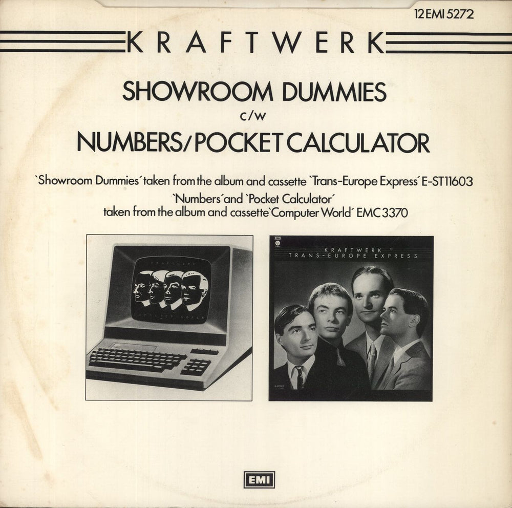 Kraftwerk Showroom Dummies - VG UK 12" vinyl single (12 inch record / Maxi-single)