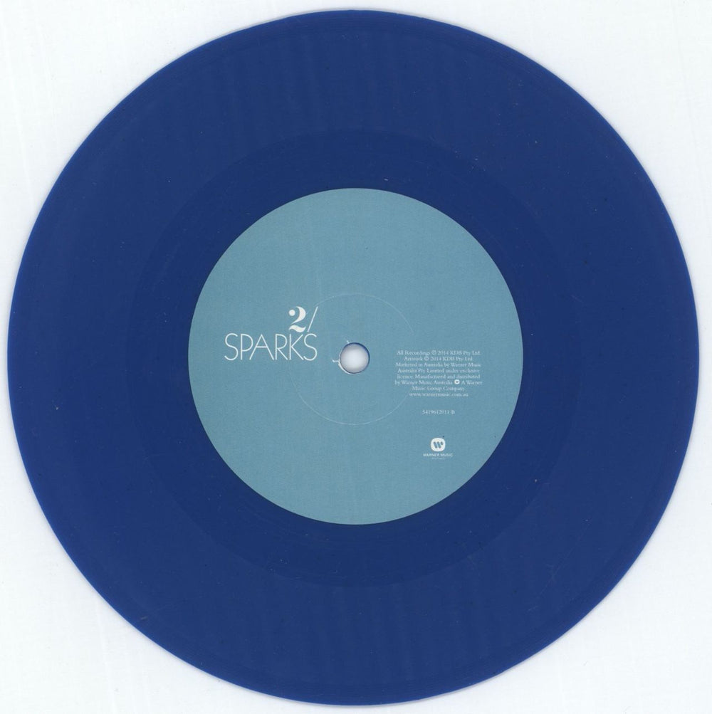 Kylie Minogue Into The Blue - Blue Vinyl Australian 7" vinyl single (7 inch record / 45) KYL07IN881038