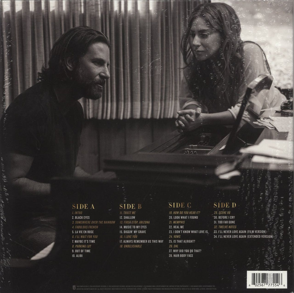 Lady Gaga A Star Is Born Soundtrack - Sealed UK 2-LP vinyl record set (Double LP Album) 602567775546