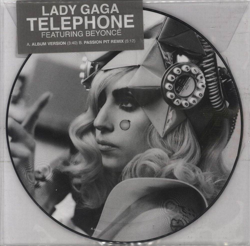 Lady Gaga Telephone UK 7" vinyl picture disc (7 inch picture disc single) 2734707