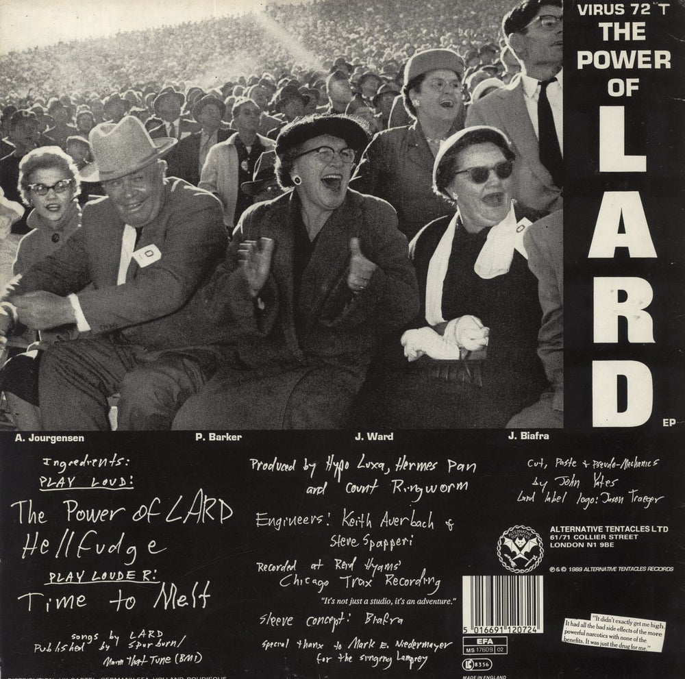 Lard Power Of Lard EP - EX UK 12" vinyl single (12 inch record / Maxi-single) 5016691120724