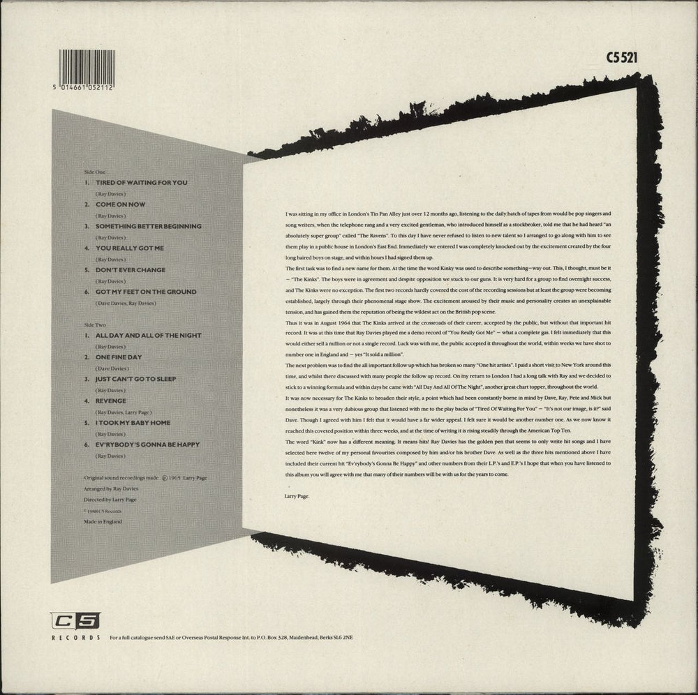 Larry Page Kinky Music UK vinyl LP album (LP record) 5014661052112