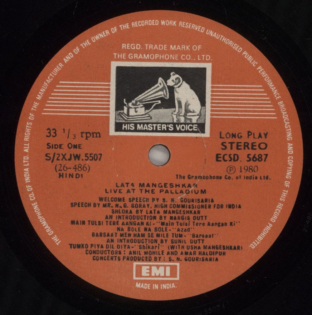 Lata Mangeshkar Live At The London Palladium Indian 2-LP vinyl record set (Double LP Album) N6W2LLI880761
