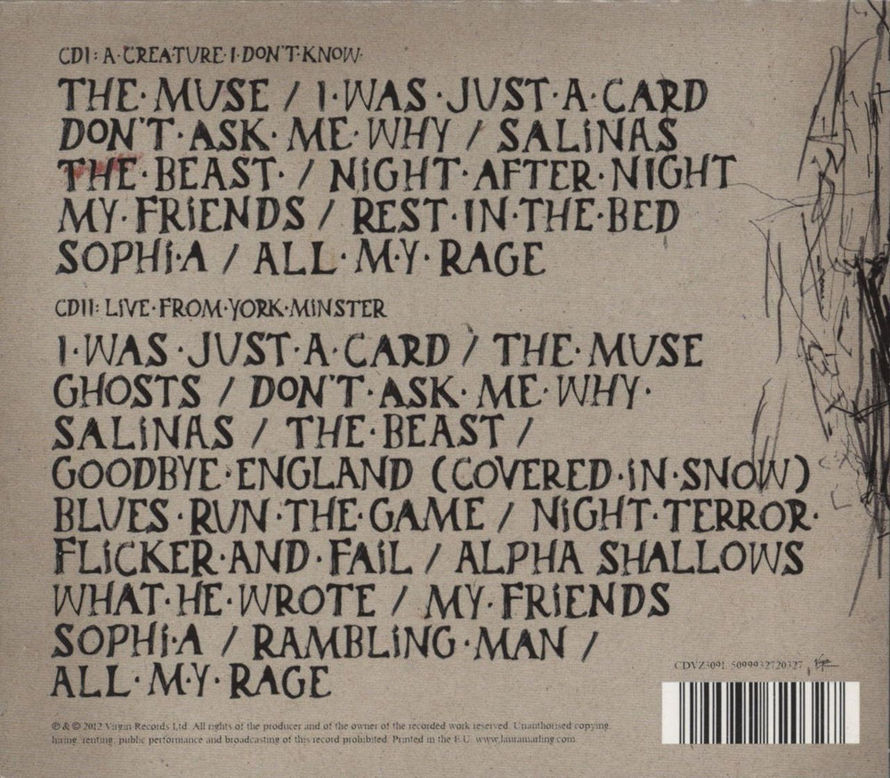 Laura Marling A Creature I Don't Know UK 2 CD album set (Double CD) 5099932720327