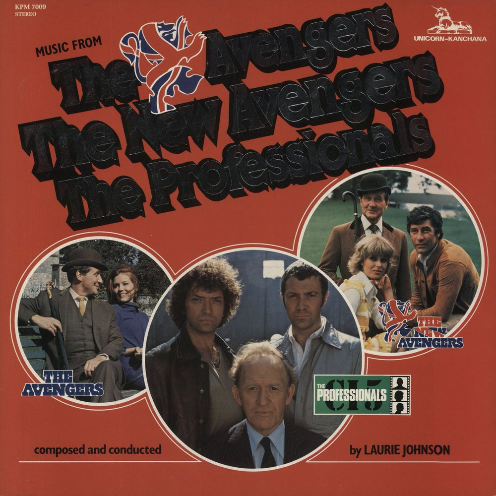 Laurie Johnson The Avengers/ The New Avengers/ The Professionals UK vinyl LP album (LP record) KPM7009