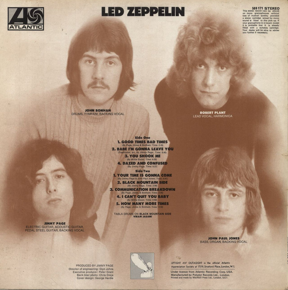 Led Zeppelin Led Zeppelin - 1st [A] - VG/G+ UK vinyl LP album (LP record)