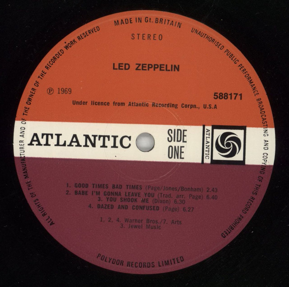 Led Zeppelin Led Zeppelin - 3rd - Transitional Stickered Sleeve + Head Hunters Inner UK vinyl LP album (LP record) ZEPLPLE867402