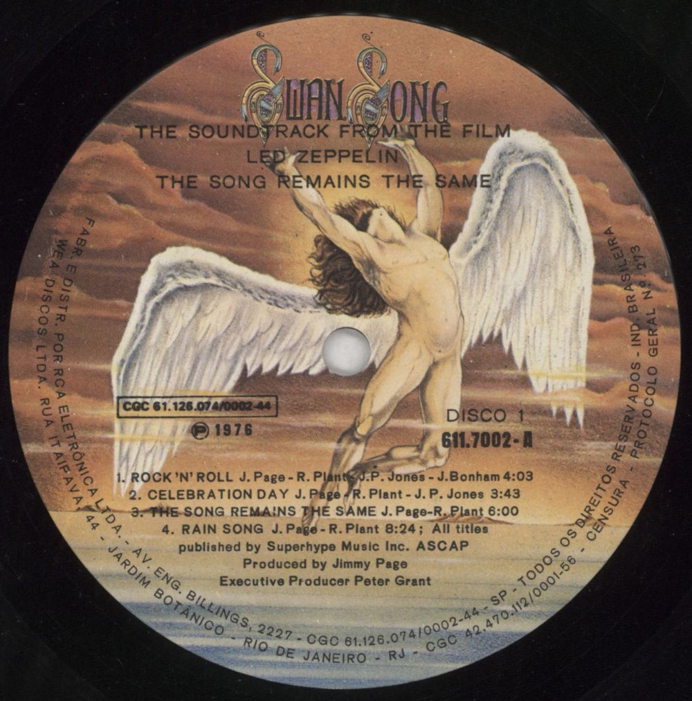 Led Zeppelin The Song Remains The Same German 2-LP vinyl record set (Double LP Album) ZEP2LTH849593