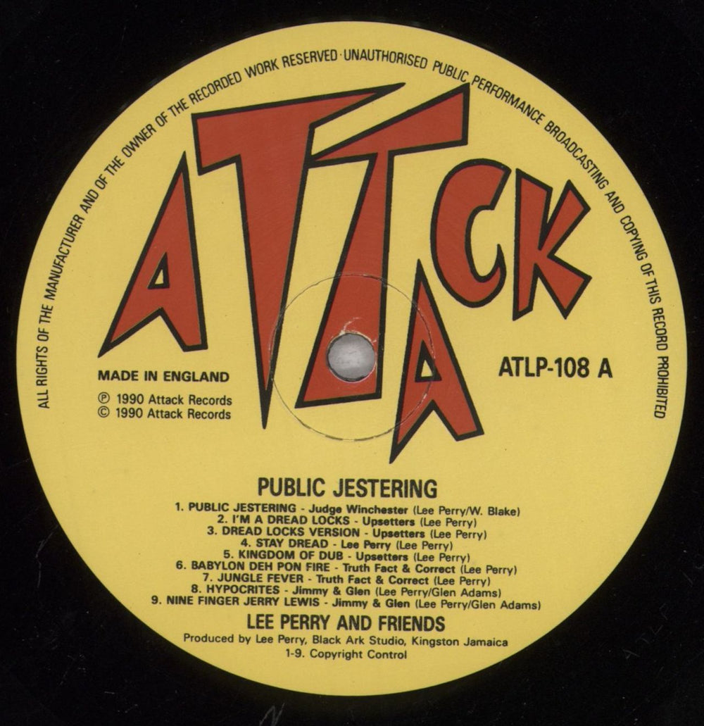 Lee Perry Public Jestering UK vinyl LP album (LP record) EEPLPPU843032