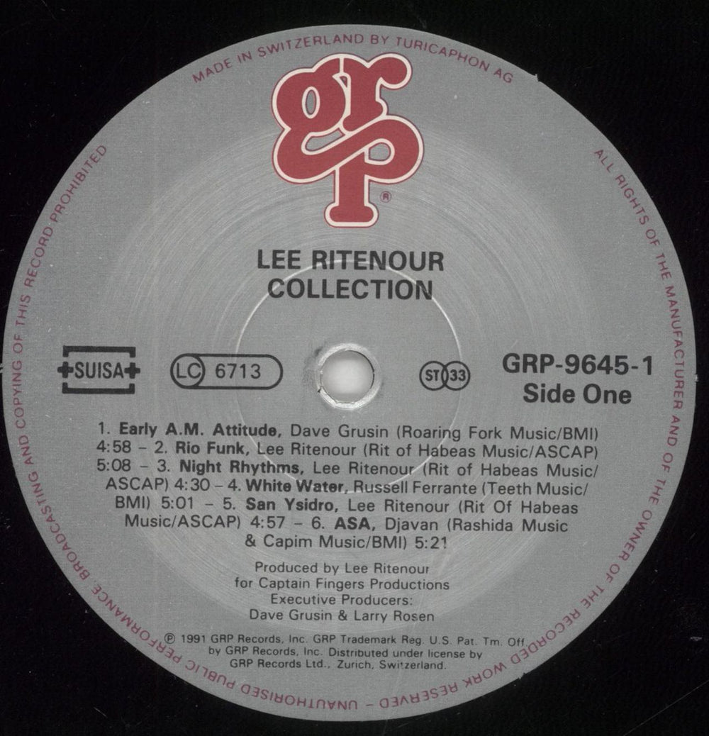 Lee Ritenour Collection Swiss vinyl LP album (LP record) LRZLPCO848671