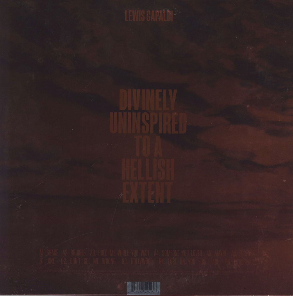 Lewis Capaldi Divinely Uninspired To A Hellish Extent - Red Vinyl UK vinyl LP album (LP record) 602577425158
