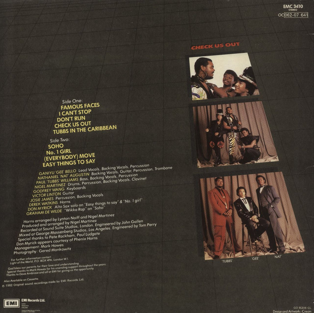 Light Of The World Check Us Out UK vinyl LP album (LP record)