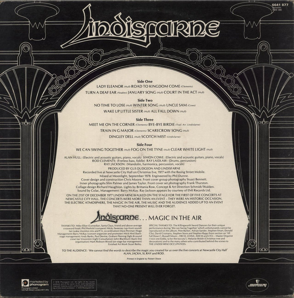 Lindisfarne Magic In The Air - Live - EX UK 2-LP vinyl record set (Double LP Album)