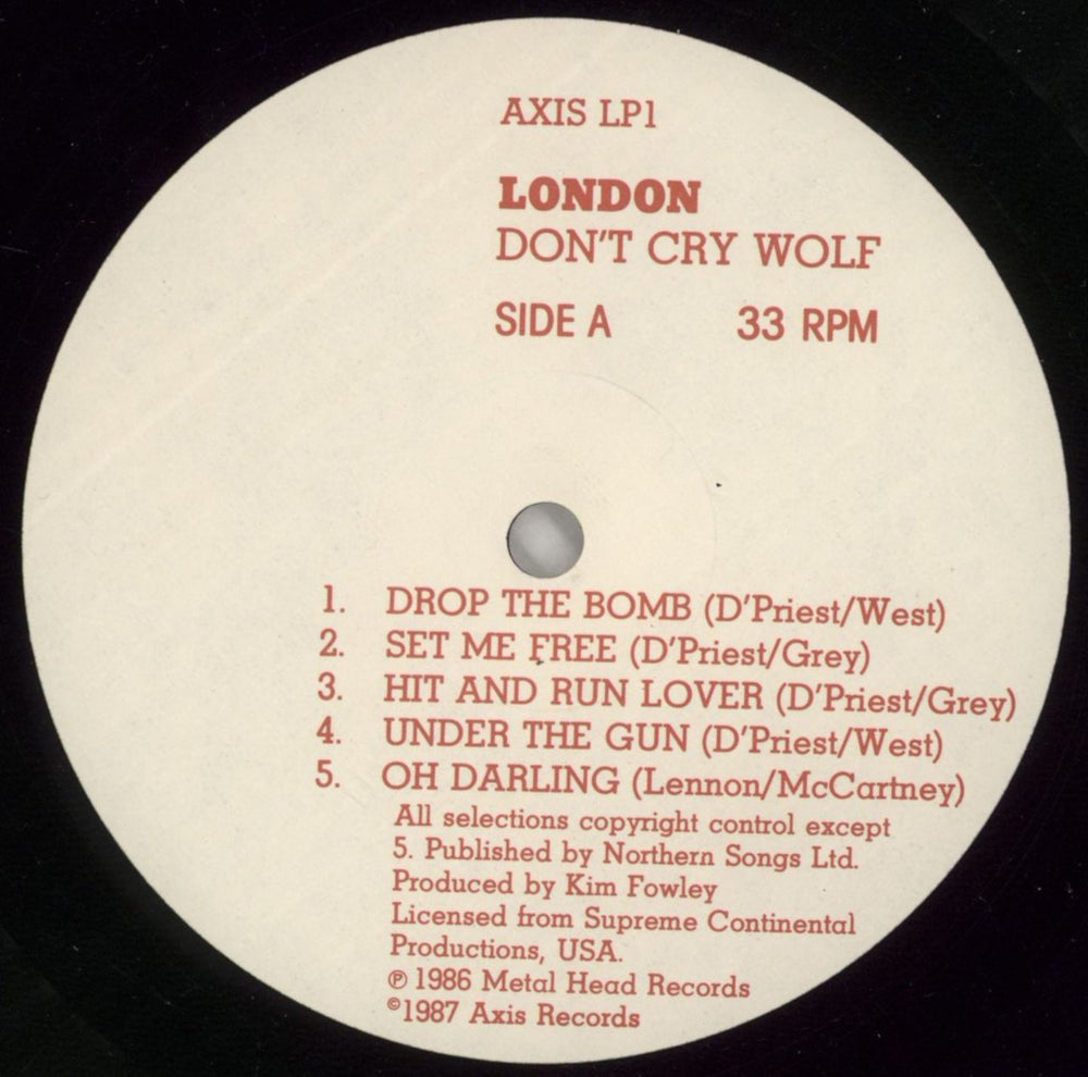 London (US) Don't Cry Wolf UK vinyl LP album (LP record) L4XLPDO564734