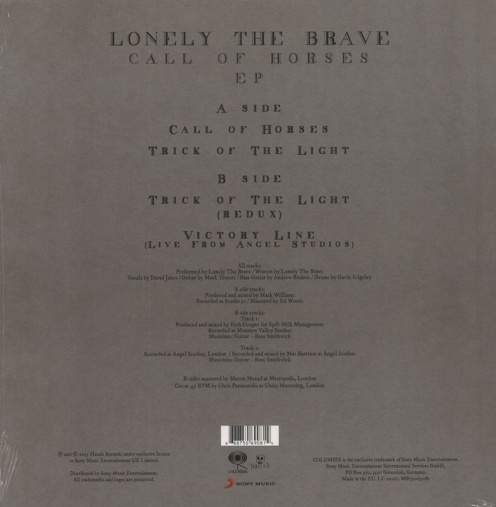 Lonely The Brave Call Of Horses UK 12" vinyl single (12 inch record / Maxi-single) 88875069081