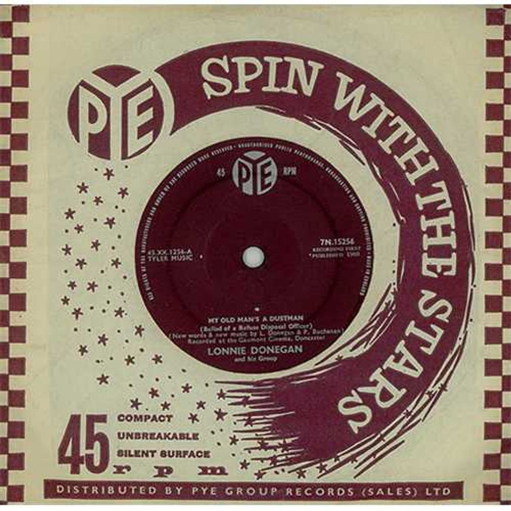 Lonnie Donegan My Old Man's A Dustman - solid UK 7" vinyl single (7 inch record / 45) 7N.15256