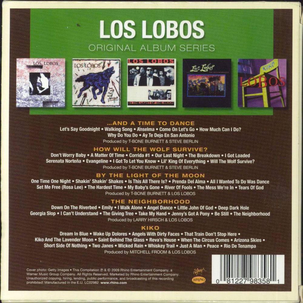 Los Lobos Original Album Series UK 5-CD album set 081227983581