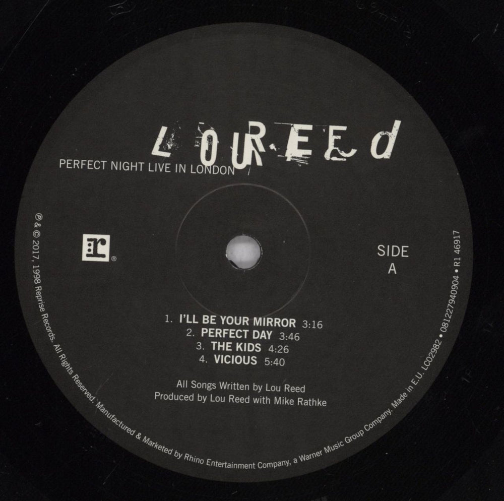 Lou Reed Perfect Night Live In London - 180g - RSD UK 2-LP vinyl record set (Double LP Album) LOU2LPE834699