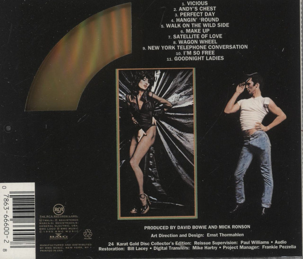 Lou Reed Transformer - Gold Disc US CD album (CDLP) 078636660028