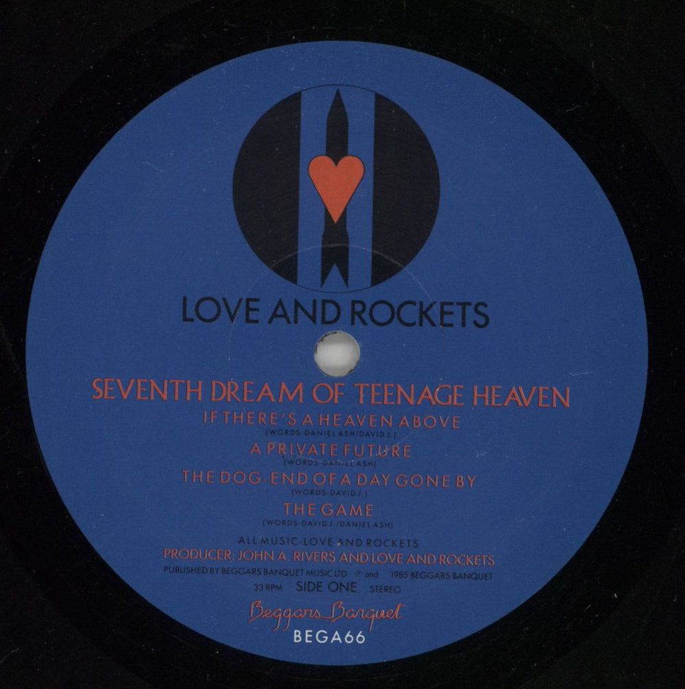Love & Rockets Seventh Dream Of Teenage Heaven - Embossed Gatefold UK vinyl LP album (LP record) L&RLPSE221422