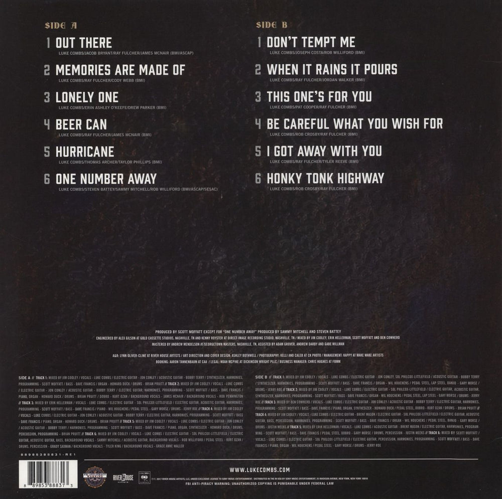 Luke Combs This One's For You US vinyl LP album (LP record)