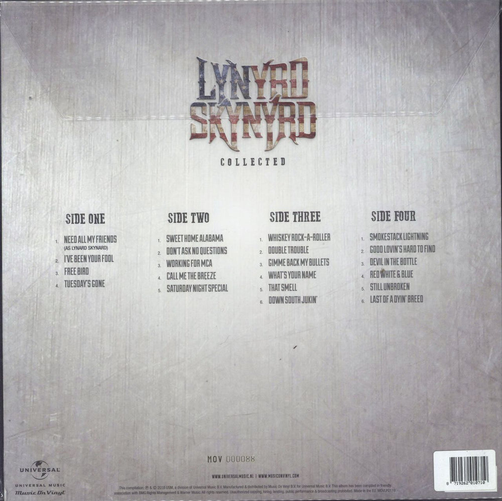 Lynyrd Skynyrd Collected - 180gm Gold Vinyl UK 2-LP vinyl record set (Double LP Album) 600753818893