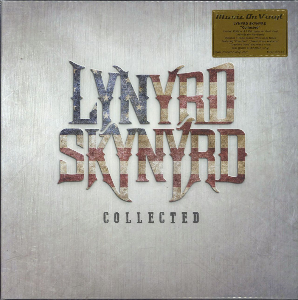 Lynyrd Skynyrd Collected - 180gm Gold Vinyl UK 2-LP vinyl record set (Double LP Album) MOVLP2119