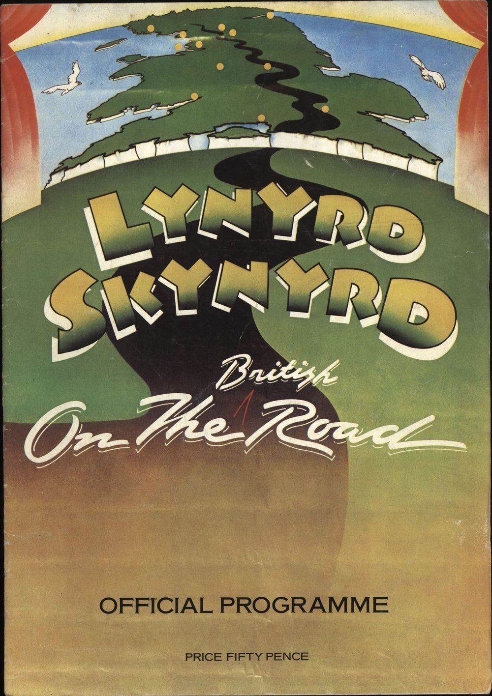 Lynyrd Skynyrd On The British Road - EX UK tour programme TOUR PROGRAMME