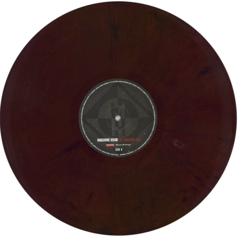 Machine Head The Burning Red - 180gm Red & Black Mixed Vinyl UK vinyl LP album (LP record) MHELPTH865825