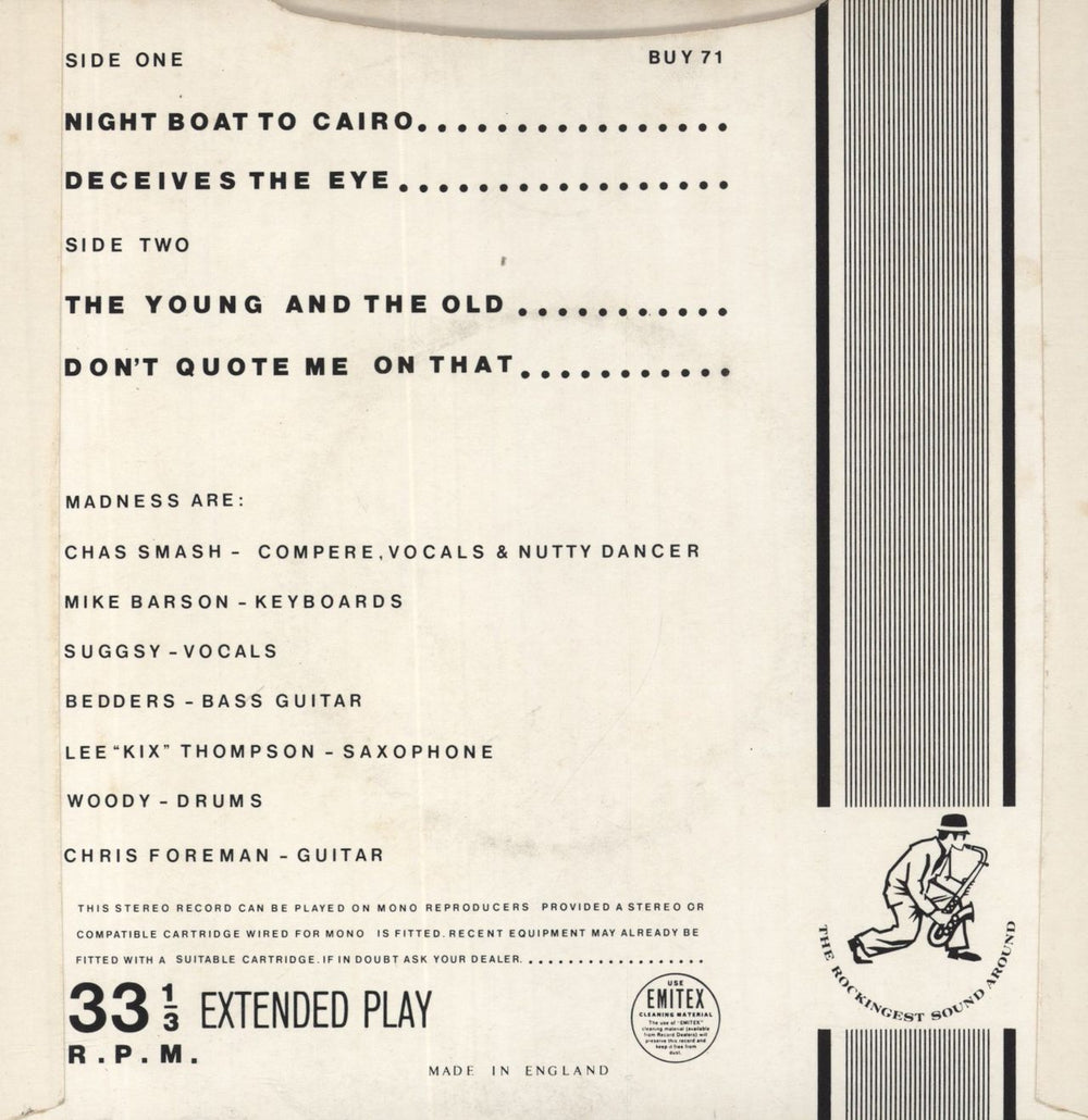 Madness Work Rest & Play EP UK 7" vinyl single (7 inch record / 45)