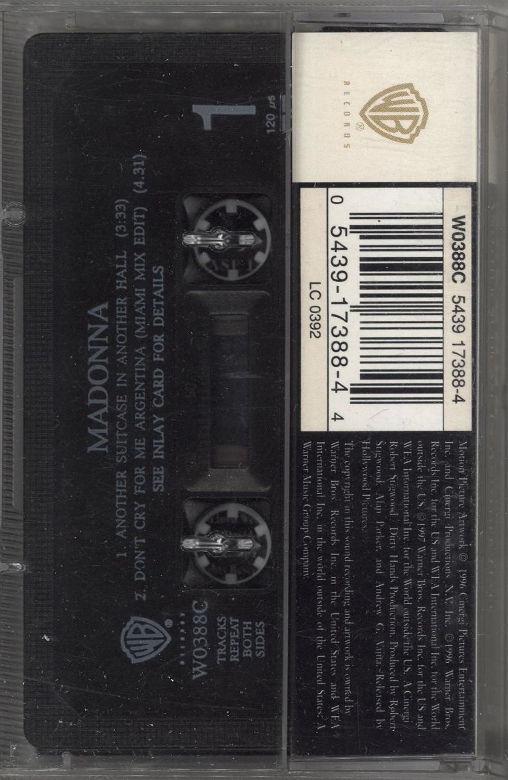 Madonna Another Suitcase In Another Hall UK cassette single MADCSAN83458