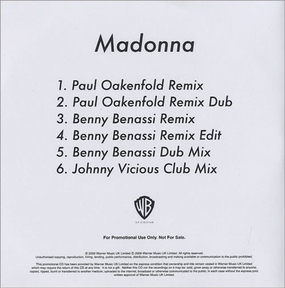 Madonna Celebration UK Promo CD-R acetate MADCRCE488498