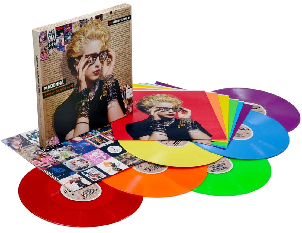 Madonna Finally Enough Love - 50 Numbers Ones - Rainbow Edition - Sealed UK Vinyl Box Set MADVXFI814900