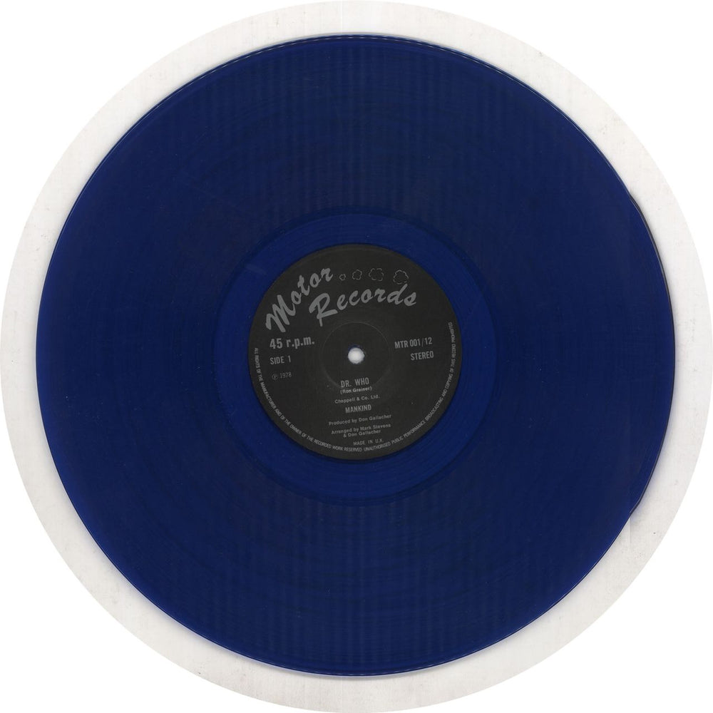 Mankind Dr Who - Blue Vinyl + Sleeve UK 12" vinyl single (12 inch record / Maxi-single) NGQ12DR742095