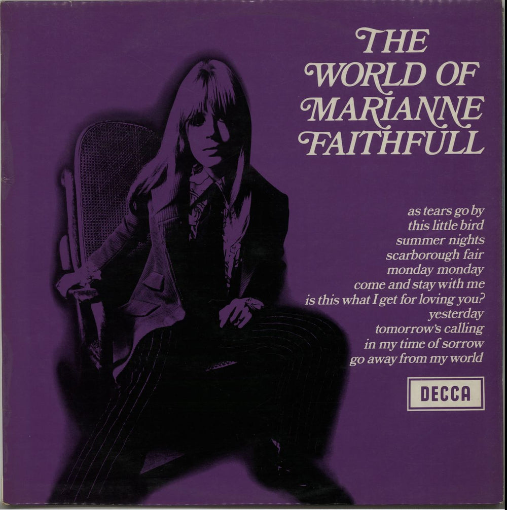 Marianne Faithfull The World Of Marianne Faithfull - EX UK vinyl LP album (LP record) SPA17