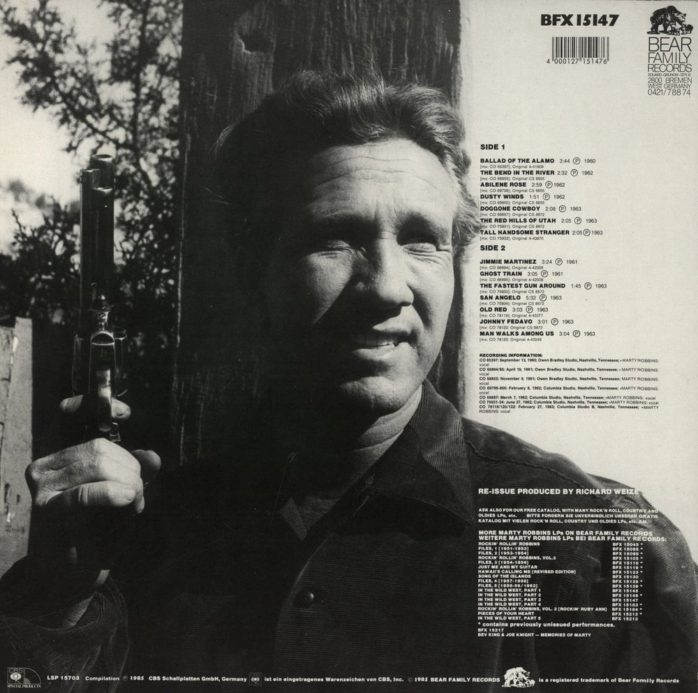 Marty Robbins In The Wild West Part 3 German vinyl LP album (LP record) 4000127151476
