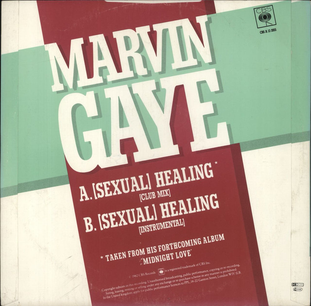 Marvin Gaye (Sexual) Healing - P/S UK 12" vinyl single (12 inch record / Maxi-single)