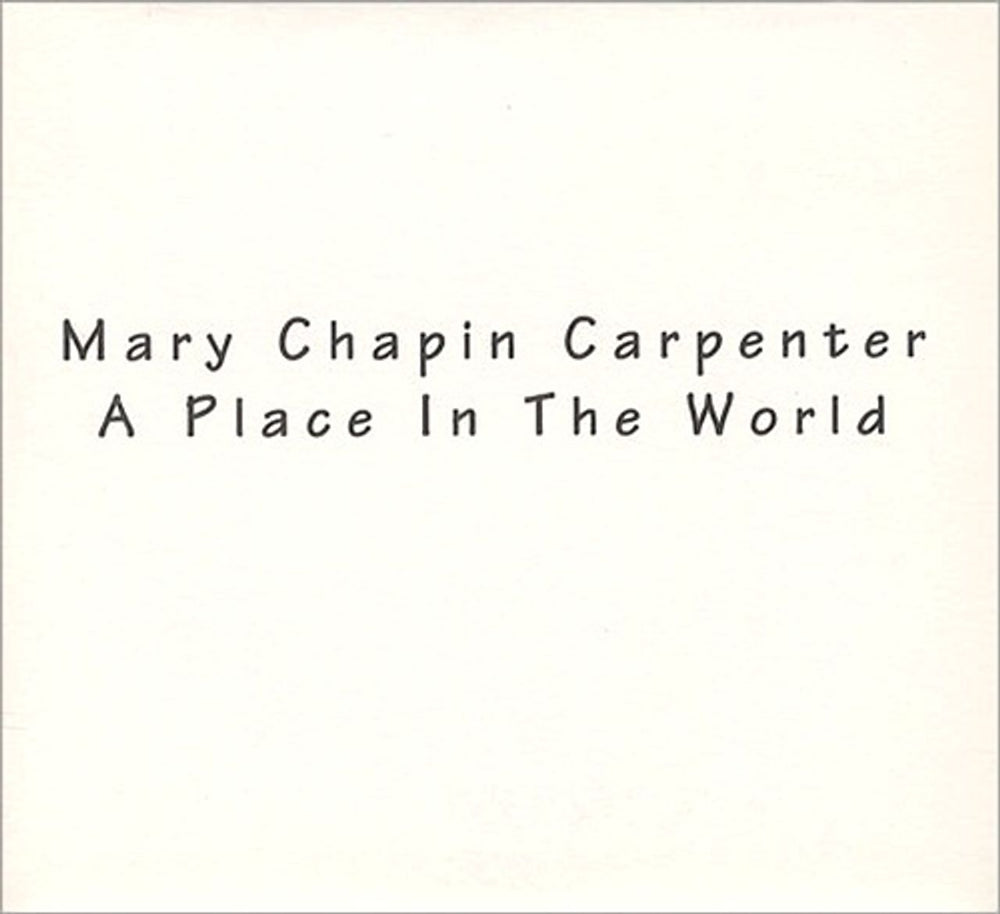 Mary Chapin Carpenter A Place In The World + Outer UK Promo CD single (CD5 / 5") XPCD823