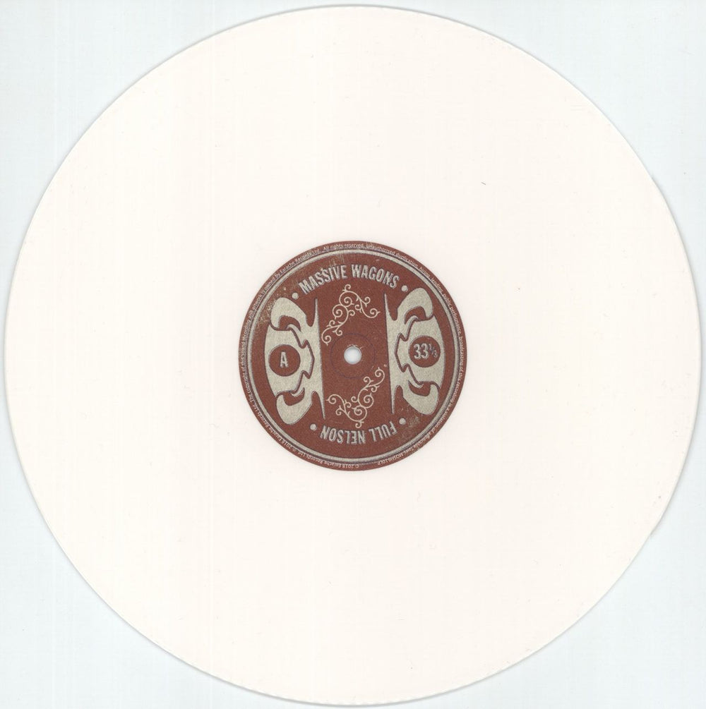 Massive Wagons Full Nelson - White Vinyl + Shrink - Autographed Print UK vinyl LP album (LP record) 3C9LPFU875063