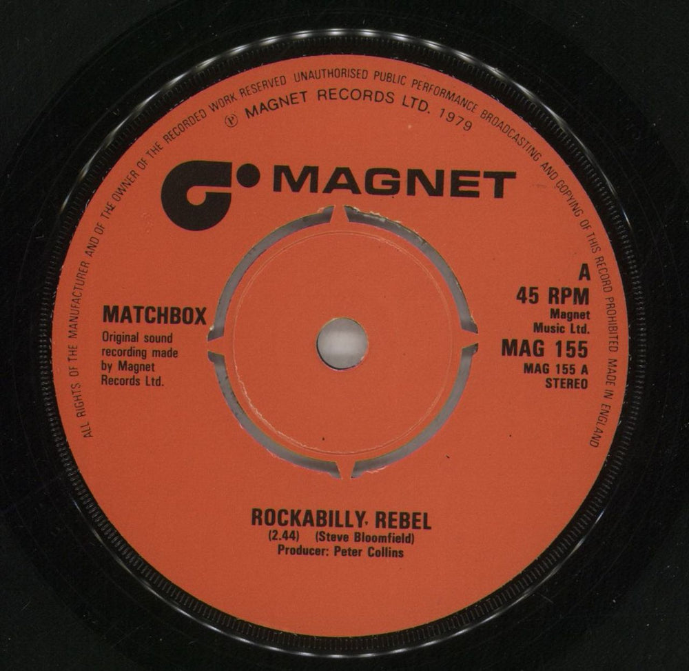 Matchbox Rockabilly Rebel - P/S UK 7" vinyl single (7 inch record / 45) MTX07RO294101